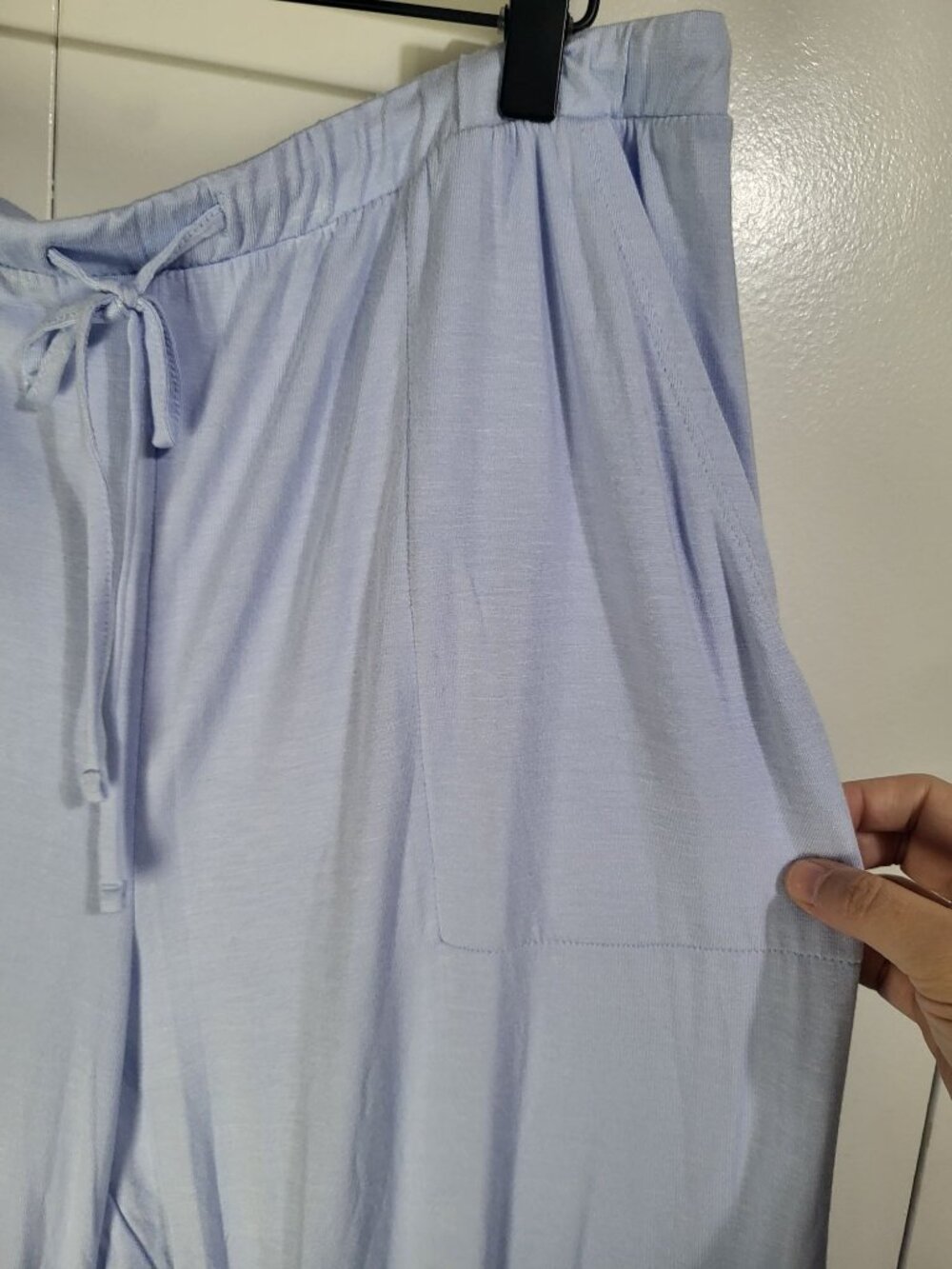 Auden Womens SZ LG Baby Blue Cloud Knit Pajama Lounge Pants Sleepwear NWT - Picture 3 of 6
